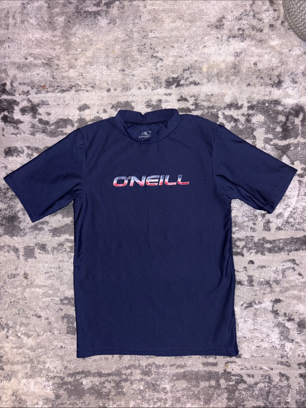 O'Neill Kids Navy Blue Rashguard with Multicolor Logo